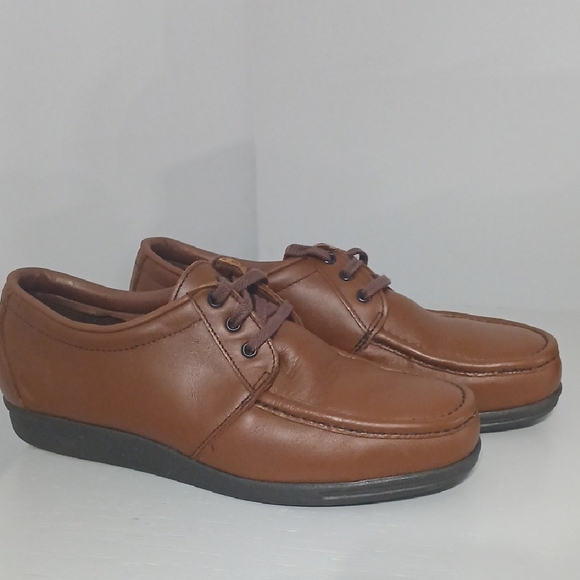 Red Wing Men\'s Size 12 EE Low Cut Oxford Shoes Congac Brown Leather Gentle Used main image 7